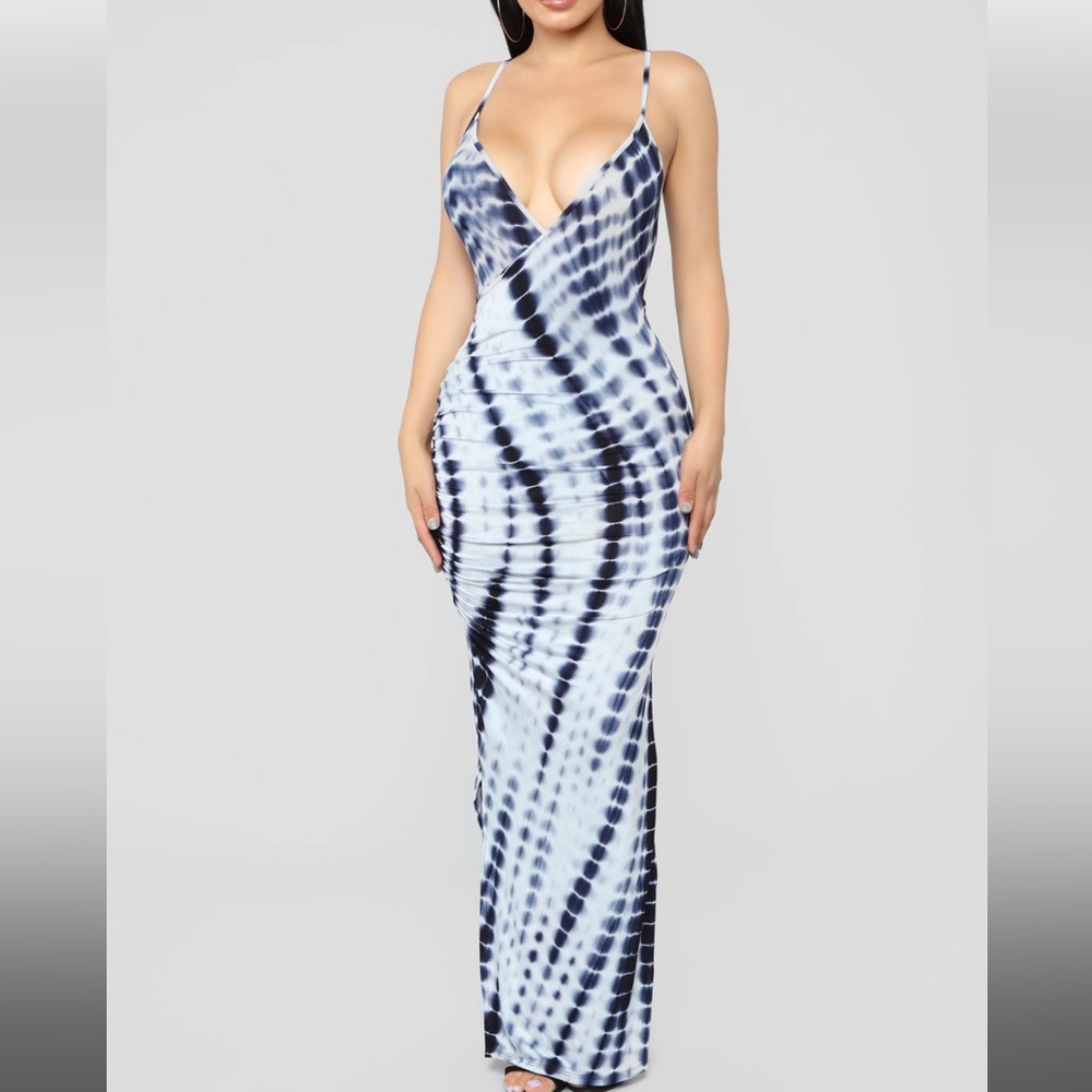 Tie dye maxi dress
